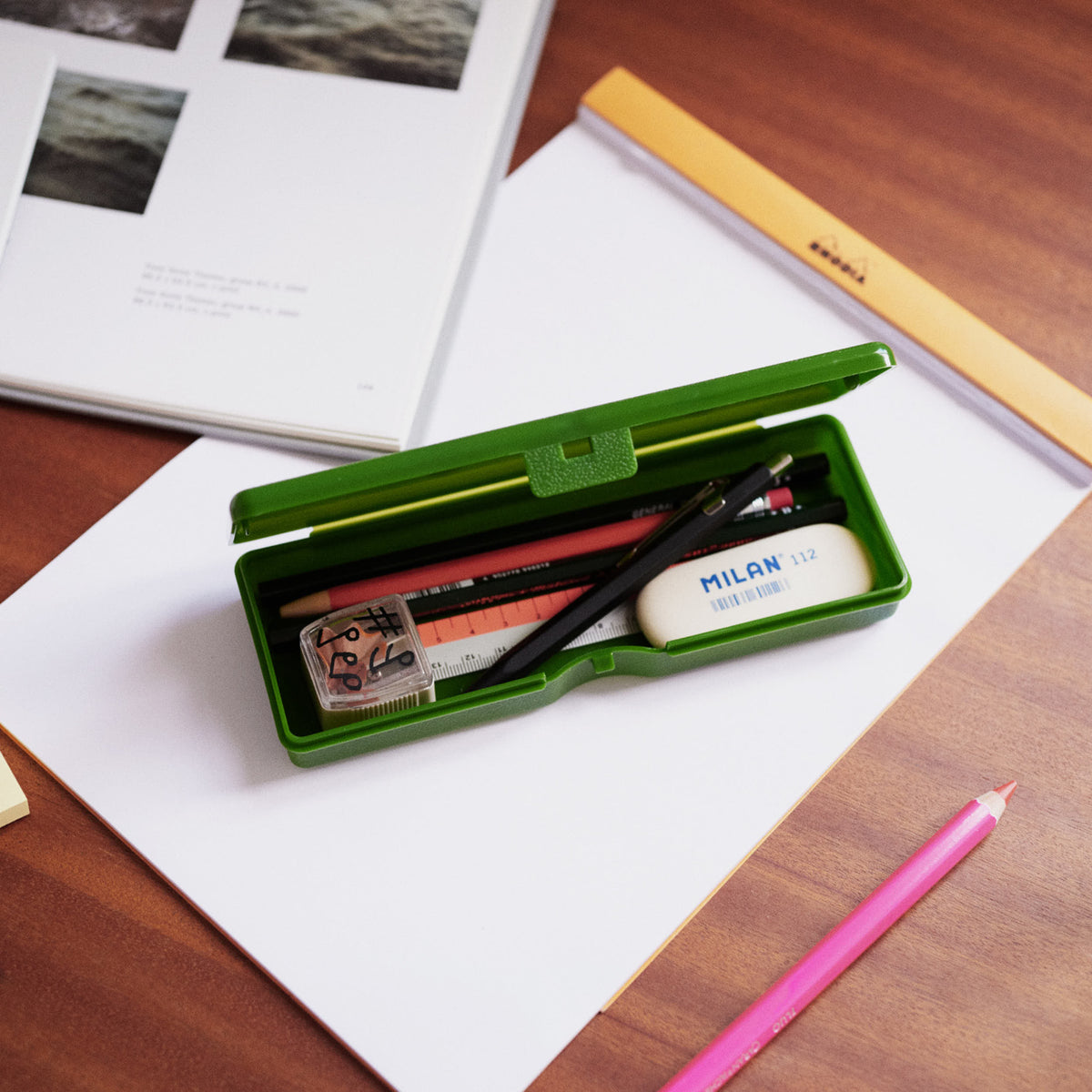 Penco Storage Container Pen Case - Olive Green