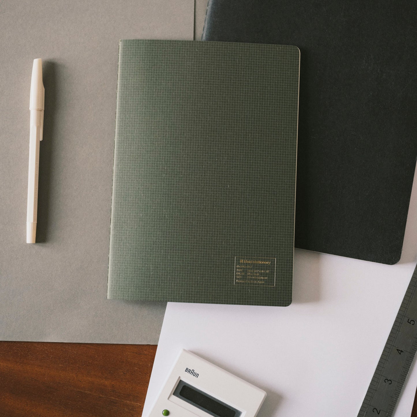 Kleid Notes A5 2mm Grid - Olive