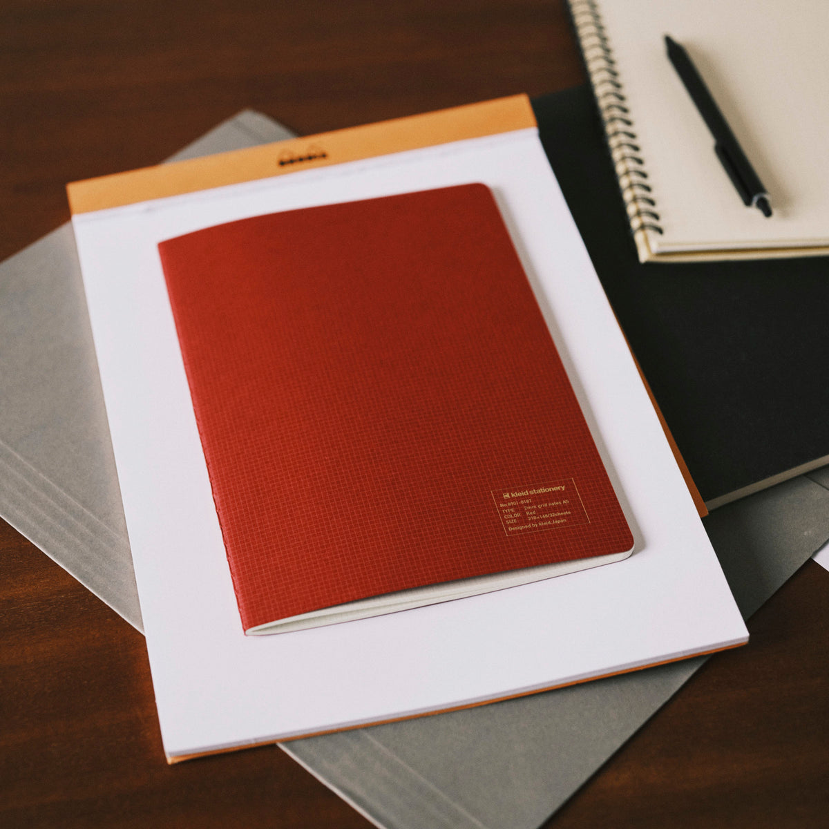 Kleid Notes A5 2mm Grid - Red